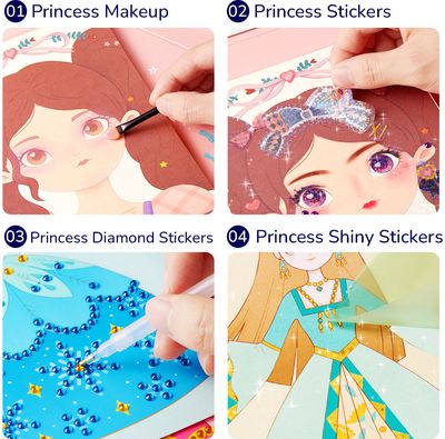 Kūrybinis rinkinys MIDEER 3-in-1 Dress Up Game Set Princess Fantasy Makeup