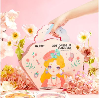Kūrybinis rinkinys MIDEER 3-in-1 Dress Up Game Set Princess Fantasy Makeup
