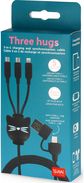 Įkrovimo laidas LEGAMI CHARGING & SYNC MULTICABLE - THREE HUGS - KITTY