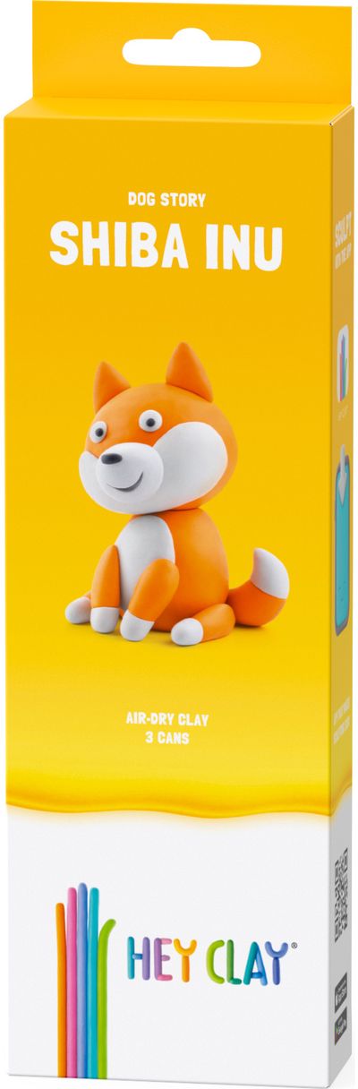 Modelinas HEY CLAY Air-Dray Clay Shiba Inu, 3 cans