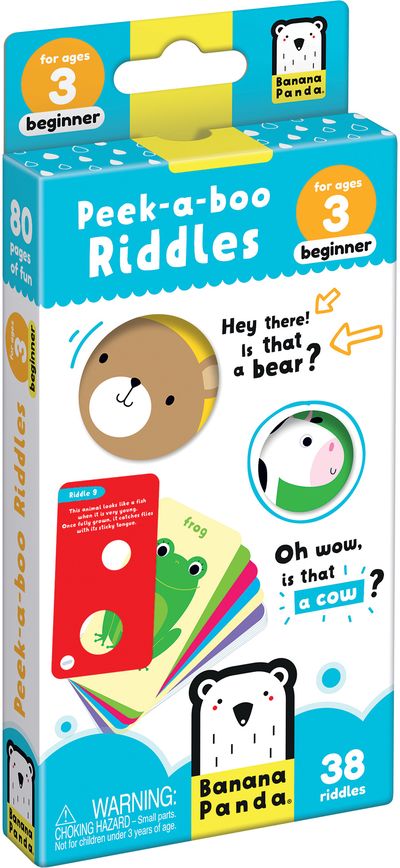 Lavinamosos kortelės BANANAPANDA Peek A Boo Riddles 3+ Beginer