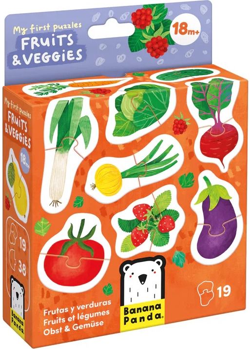 Lavinamoji dėlionė BANANAPANDA My First Puzzles Fruits & Veggies