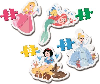 Dėlionė CLEMENTONI MY FIRST PUZZLES PRINCESS 3+6+9+12
