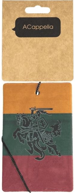 Kvapusis kartoninis pakabukas, Acappella Vytis juodas -trispalvė