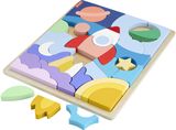Medinė dėlionė raketa FISHER PRICE