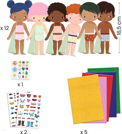 Kūrybinis rinkinys DJECO Collage Felt Soft dress u