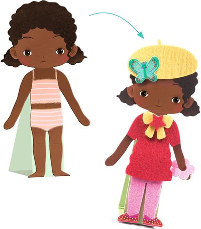 Kūrybinis rinkinys DJECO Collage Felt Soft dress u