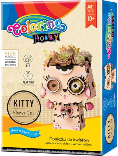 Modeliavimo rinkinys COLORINO gelių vazonėlis Flower Pot Kitty