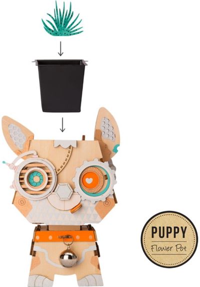 Modeliavimo rinkinys COLORINO gelių vazonėlis Flower Pot Puppy