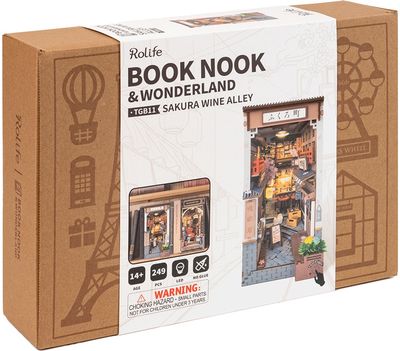 Modeliavimo rinkinys ROBOTIME Book Nook Sakura Wine Alley