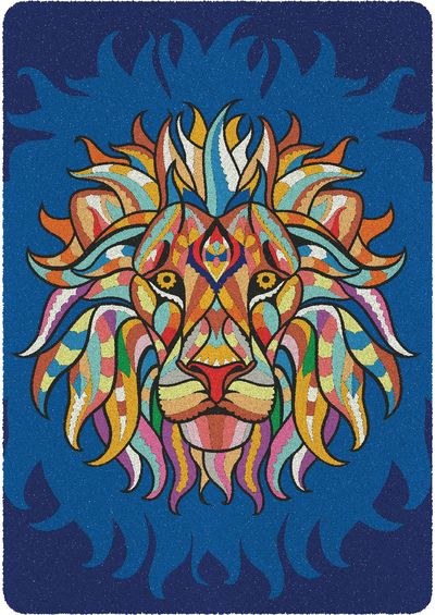 Kūrybinis rinkinys piešimas smėliu RED CASTLE Sand Art Lion