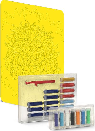 Kūrybinis rinkinys piešimas smėliu RED CASTLE Sand Art Lion