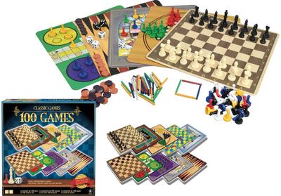 Klasikinių stalo žaidimų rinkinys AMBSSADOR Classic games set - 100 games