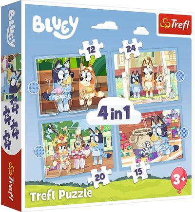 TREFL BLUEY 4 dėlionių rinkinys