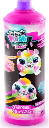 AIRBRUSH PLUSH Rinkinys su aerografu „Mini neoninis siurprizas“, 2.vnt