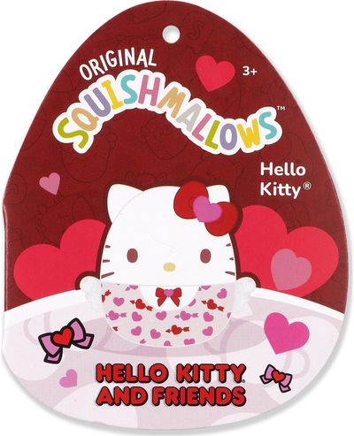 SQUISHMALLOWS HELLO KITTY Valentino dienos pliušinis žaislas, 20 cm