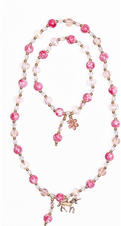 Karoliai GREAT PRETENDERS Pink Crystal, įv. rūšys