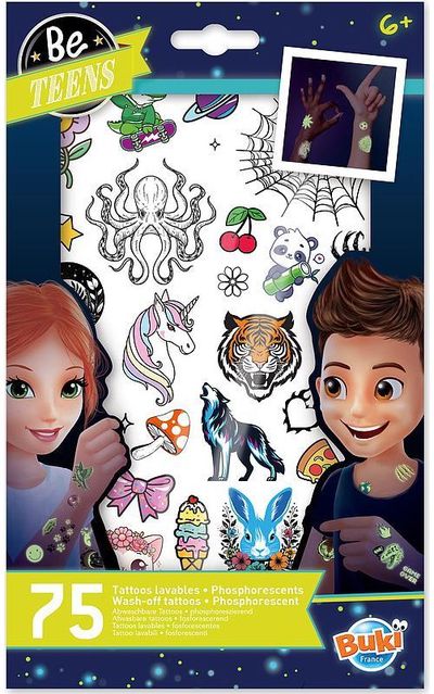 Laikinosios tatuiruotės BUKI Glow-in-the-Dark