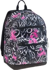 Dvipusė kuprinė SEVEN Dim Paint, su ausinėmis, RPET, 44 cm, juoda/rož.