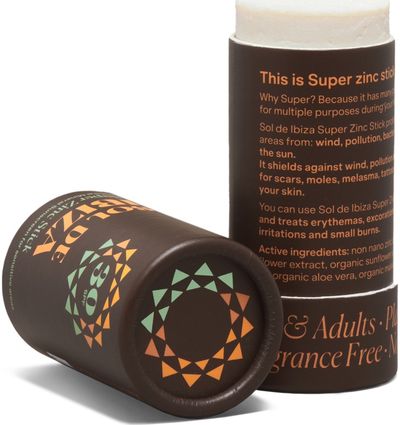 Išsukamas pieštukas nuo saulės veidui ir kūnui Super Zinc Stick su SPF 30, 45 g
