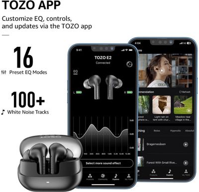 Ausinės TOZO Agile Nova TWS Bluetooth Earbuds Black