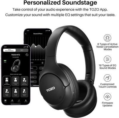 Ausinės TOZO H10 Bluetooth Over-Ear Headphones Black
