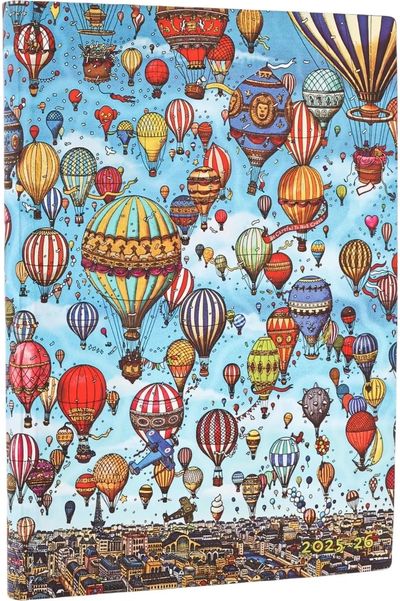 Darbo knyga PAPERBLANKS 18mėn. 2025 liepa - 2026 gruod. Balloon Festival, MIDI, HOR
