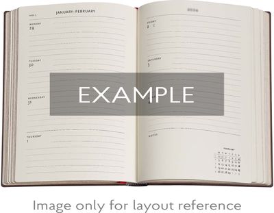 Darbo knyga PAPERBLANKS 18mėn. 2025 liepa - 2026 gruod. Blue Willow, MINI, HOR