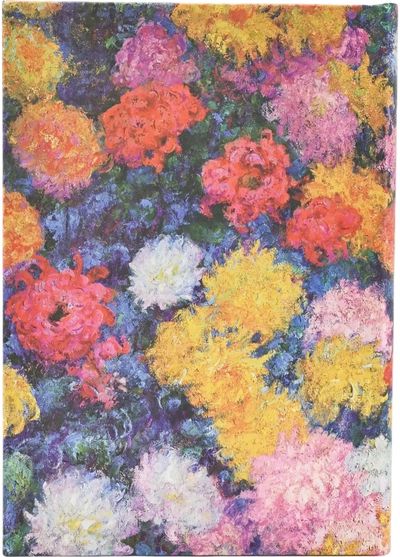 Darbo knyga PAPERBLANKS 18mėn. 2025 liepa - 2026 gruod. Monet’s Chrysanthemums, MIDI, HOR