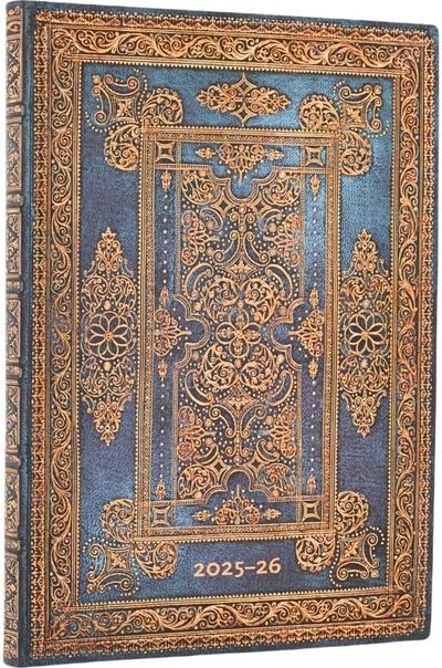 Darbo knyga PAPERBLANKS 18mėn. 2025 liepa - 2026 gruod. Blue Luxe, MIDI, HOR