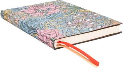 Darbo knyga PAPERBLANKS 18mėn. 2025 liepa - 2026 gruod. Morris Pink Honeysuckle, MIDI, HOR
