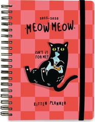 Mokslo kalendorius Meow Meow 2025/2026, savaitė atvarte, 12 mėn.