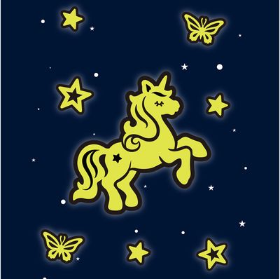 Lipdukai APLI GLOW IN THE DARK UNICORNS 1S (šviečia tamsoje)