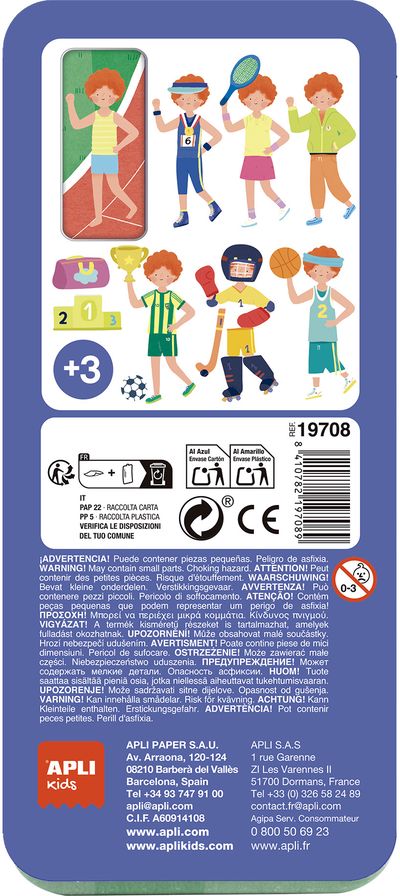 Magnetų žaidimas APLI MIX&MATCH SPORTS