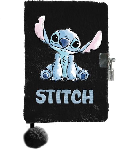 Dienoraštis DISNEY STITCH, su spynele, 21 x 15 cm, 96 l., juodos sp., linijomis