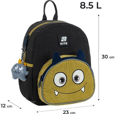 Vaikiška kuprinė Kite Monster, 30 cm, t. mėlynos sp.
