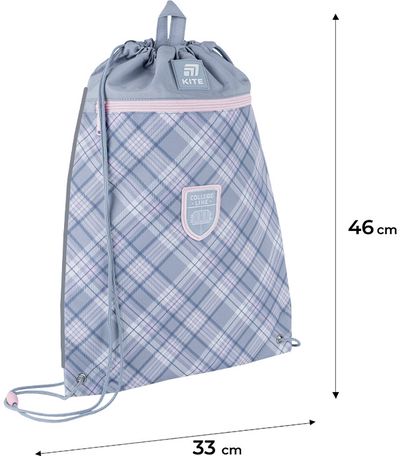Sportinis maišelis Kite College Line, 46 cm, pilkos sp.