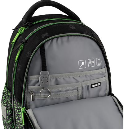 Ergonominė kuprinė Kite Multiplayer, M, 36 cm, juodos sp.