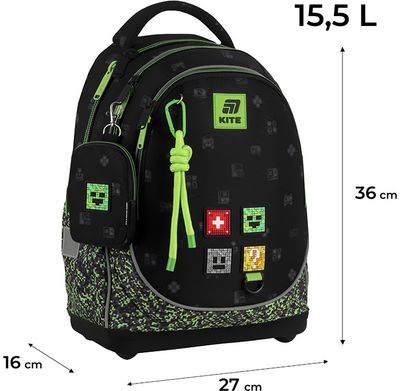 Ergonominė kuprinė Kite Multiplayer, M, 36 cm, juodos sp.