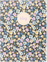 Aplankas kartoninis B'LOG FLOWERS su guma, A4