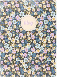 Aplankas kartoninis B'LOG FLOWERS, su guma, A4