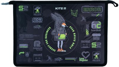 Dėklas sąsiuviniams KITE Fox Rules, A4+, su užtrauktuku