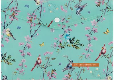 Aplankas (vokas) AXENT OS Spring su spaustuku, A4, PP