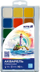 Akvarelė KITE Classic 18 spalvų
