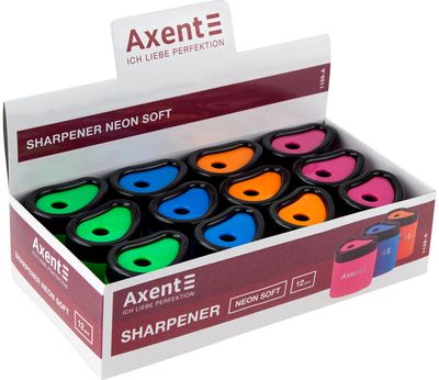 Drožtukas AXENT NEON, su konteineriu, įv. sp., 1 skylė