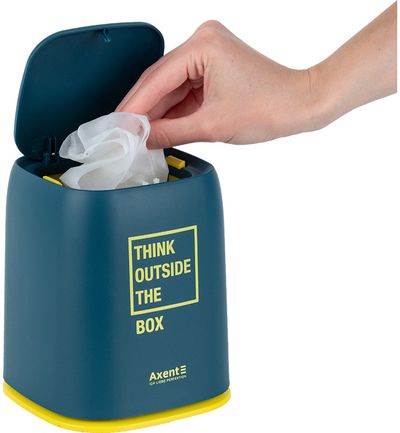Stalo šiukšlių dėžutė AXENT Blue Indigo, su dangčiu