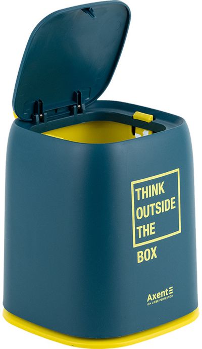 Stalo šiukšlių dėžutė AXENT Blue Indigo, su dangčiu