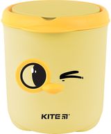 Stalo šiukšlių dėžutė KITE Big Eye Yellow, su dangčiu