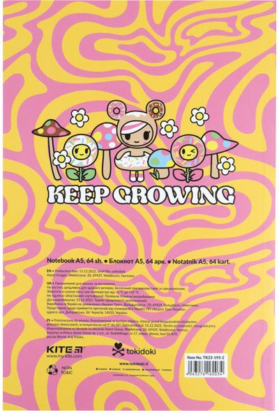 Užrašinė KITE Tokidoki, A5, 64 l.