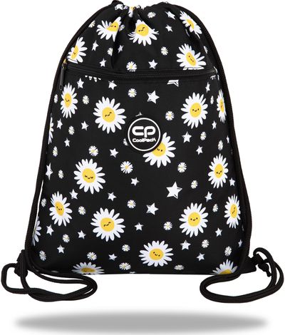 Sportinis maišelis Vert DAISY BLACK, su užtrauktuku